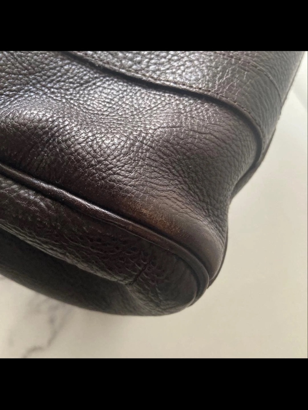 Mulberry Dark Brown Leather Satchel with Gold Turn-Lock - Picture 7 of 16